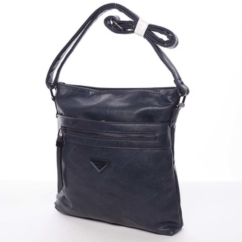 Trendy mäkká crossbody kabelka modrá - Delami Devyn