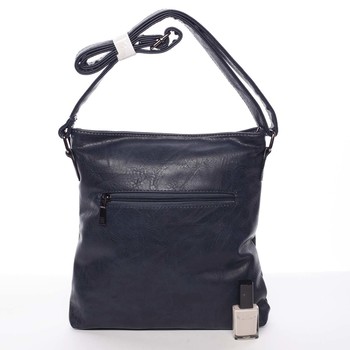 Trendy mäkká crossbody kabelka modrá - Delami Devyn