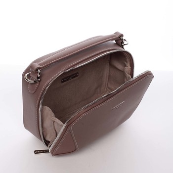 Nadčasová dámska tmavá staroružová kabelka do ruky - David Jones Cube