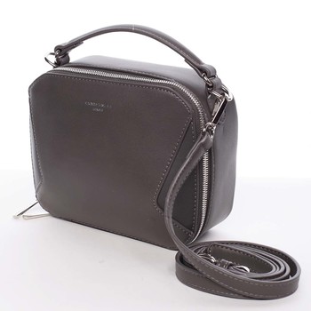 Nadčasová dámska tmavo šedá kabelka do ruky - David Jones Cube