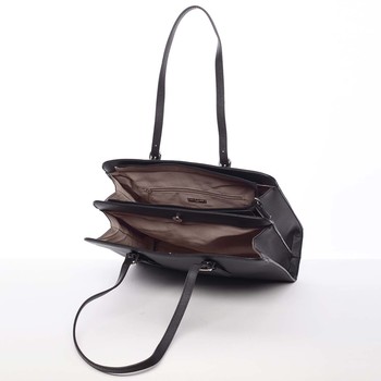 Elegantní černá dámská kabelka přes rameno saffiano - David Jones Penelope