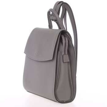 Luxusný štýlový štruktúrovaný dámsky batoh šedý - Hexagona Luigi 