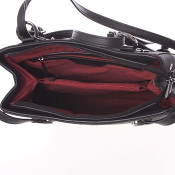 Elegantný štrukturovaný čierny batôžtek/kabelka - Hexagona Bure