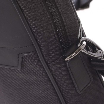 Polokožená šivo-čierna taška na notebook - Hexagona Pearly