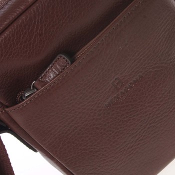 Hnedá luxusná kožená taška na doklady Hexagona 123477