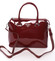 Elegantní lakovaná tmavě vínová dámská kabelka - David Jones Belen