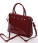 Elegantní lakovaná tmavě vínová dámská kabelka - David Jones Belen