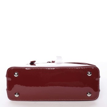 Luxusná dámska lakovaná crossbody kabelka s Glitter vínová - David Jones Petrina