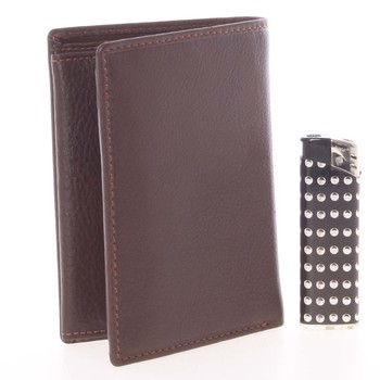 Voľná pánska kožená peňaženka hnedá - SendiDesign Priam