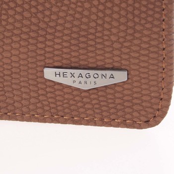 Originálna dámska dvojdielna hnedá peňaženka - HEXAGONA Reezzi