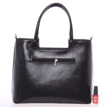 Väčšia dámska originálna kabelka cez rameno čierna - Annie Claire 6081