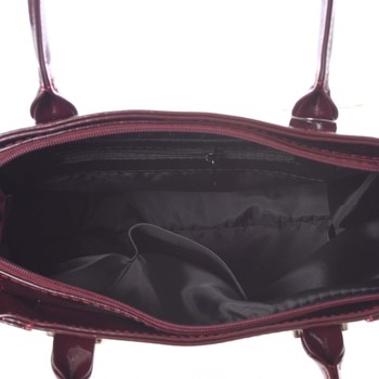 Dámska hladká vínová kabelka so vzorom - Annie Claire 7081