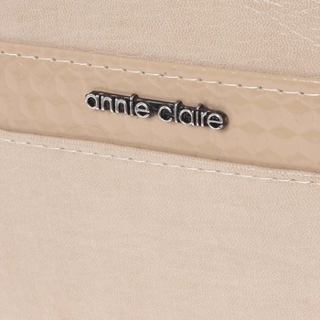 Väčšia elegantná béžová dámska kabelka - Annie Claire 4081