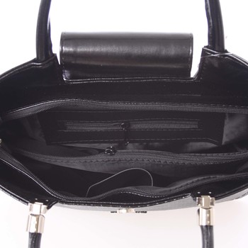 Atraktívna čierna dámska kabelka cez rameno - Annie Claire 5081