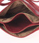 Dámská vzorovaná crossbody kabelka vínově červená - Silvia Rosa Scylla