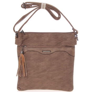 Dámska vzorovaná crossbody kabelka tmavá camel - Silvia Rosa Scylla