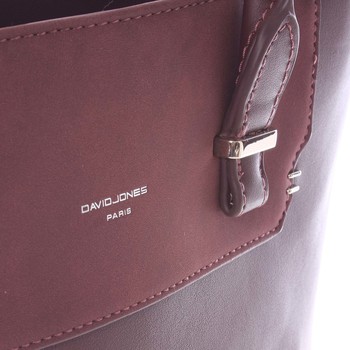 Elegantná tmavovínová menšia kabelka do ruky - David Jones Talia