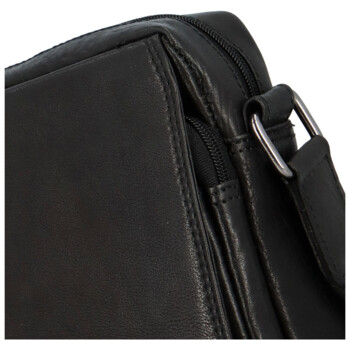 Pánska kožená taška cez rameno čierna - SendiDesign Jarullo