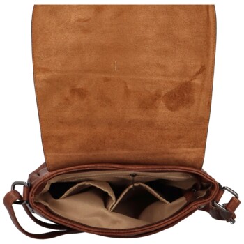 Dámska crossbody kabelka tmavo hnedá - Firenze Maiami
