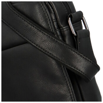 Pánska kožená taška cez rameno čierna - SendiDesign Kartol