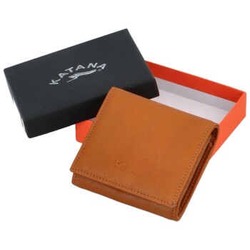 Dámska kožená peňaženka oranžová - Katana Triwia