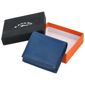 Dámska kožená peňaženka modrá - Katana Triwia