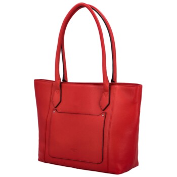 Dámska kožená kabelka cez rameno červená - Katana Peas