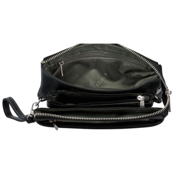 Dámska kožená crossbody kabelka čierna - Katana Isola