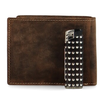 Pánska kožená peňaženka hnedá - Diviley Steig Ryby