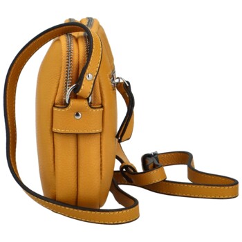 Dámska kožená crossbody kabelka žltá - Katana Prina