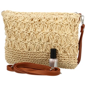 Dámska crossbody kabelka béžová - Firenze Quari