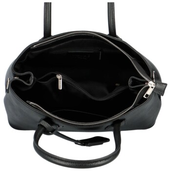 Dámska kožená kabelka cez rameno čierna - Delami Sureevy