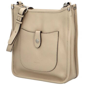 Dámska kožená crossbody béžová - Katana Kristi