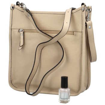 Dámska kožená crossbody béžová - Katana Kristi