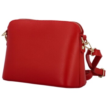 Dámska kožená crossbody kabelka červená - Delami Jeffrey