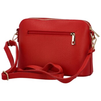 Dámska kožená crossbody kabelka červená - Delami Jeffrey