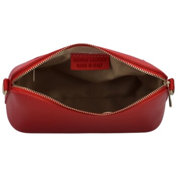 Dámska kožená crossbody kabelka červená - Delami Jeffrey