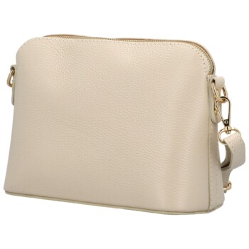 Dámska kožená crossbody kabelka béžová - Delami Jeffrey