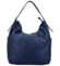 Dámska kožená kabelka na rameno tmavo modrá - Delami Lilou