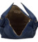 Dámska kožená kabelka na rameno tmavo modrá - Delami Lilou