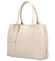 Dámska kožená kabelka do ruky béžová - Delami Solida