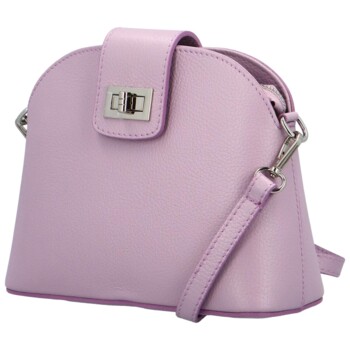 Dámska kožená crossbody kabelka fialová - Delami Brokyllon