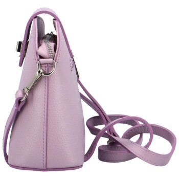 Dámska kožená crossbody kabelka fialová - Delami Brokyllon