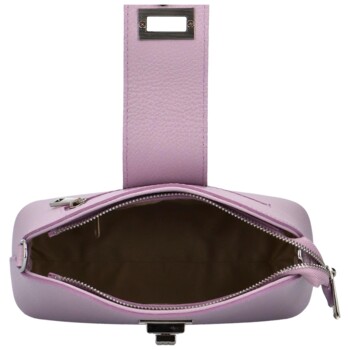 Dámska kožená crossbody kabelka fialová - Delami Brokyllon