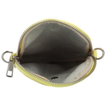 Dámska kožená crossbody kabelka žltá - Delami Charissa