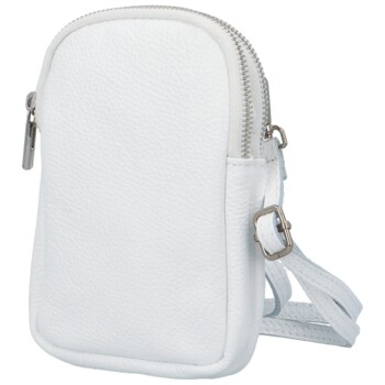Dámske kožené crossbody púzdro biele - Delami Valli