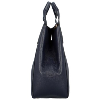 Dámska kožená kabelka tmavo modrá - Delami Keriss