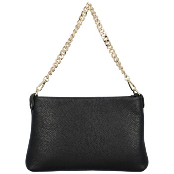 Dámska kožená crossbody kabelka čierna - Delami Madison