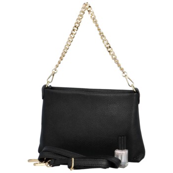 Dámska kožená crossbody kabelka čierna - Delami Madison
