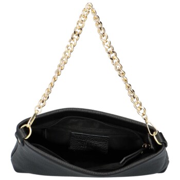 Dámska kožená crossbody kabelka čierna - Delami Madison